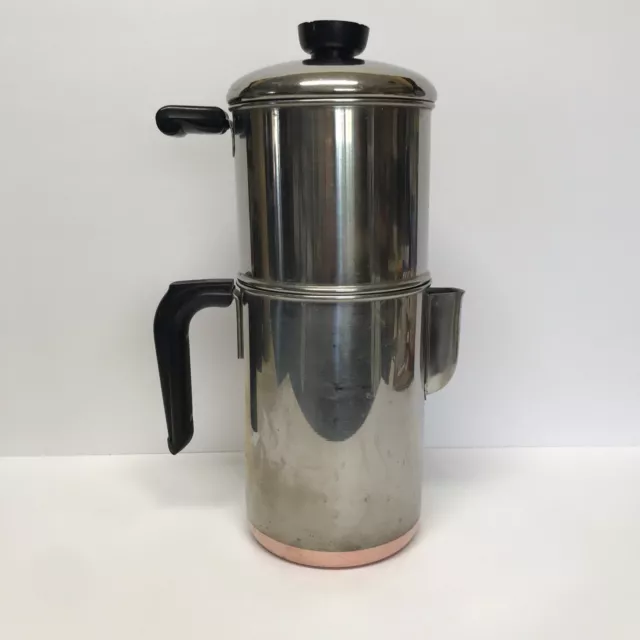 Vintage Pre-1968 Revere Ware 1801 Copper Clad Drip-O-Later 8 Cup Coffee Pot