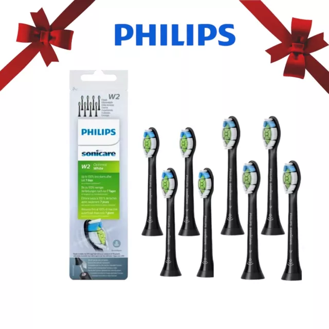 Рhilips Sonicare W2 HX6064/10 Optimal Schwarz Ersatzbürste Aufsteckbürste 8stück