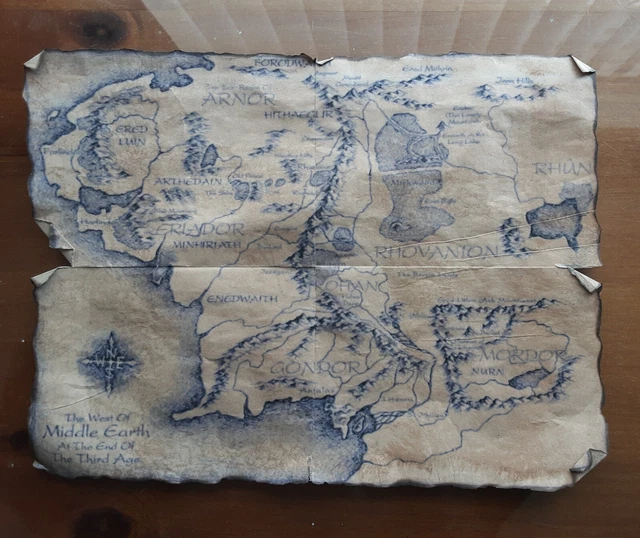 LORD OF THE Rings map of middle earth A3 Framed Poster EUR 24,59