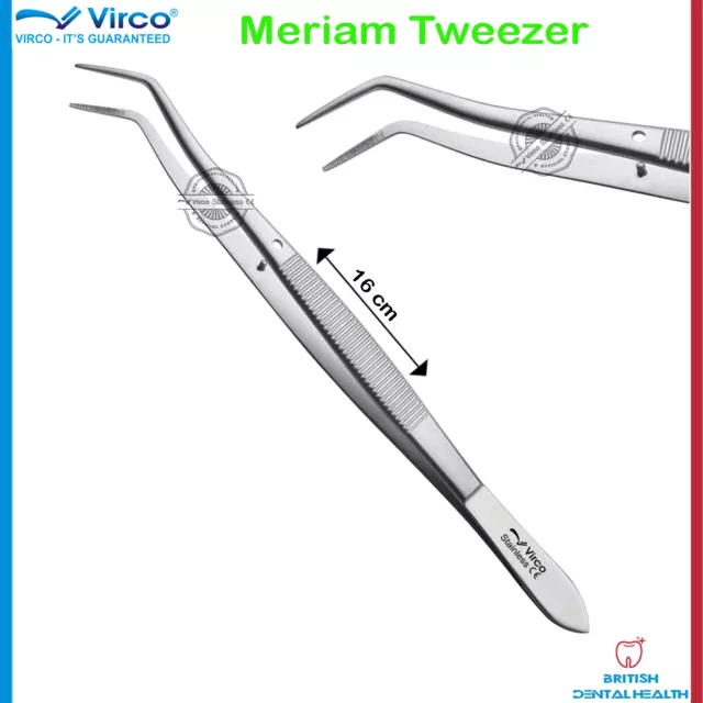 Meriam Coton Forceps Pouce Pincettes Chirurgie Dentaire Vétérinaire Implants Lab