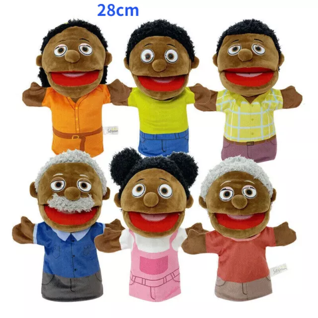 Family Hand Puppet Open Mouth Father Mother Grandpa/ma Son Daughter Glove Kinde