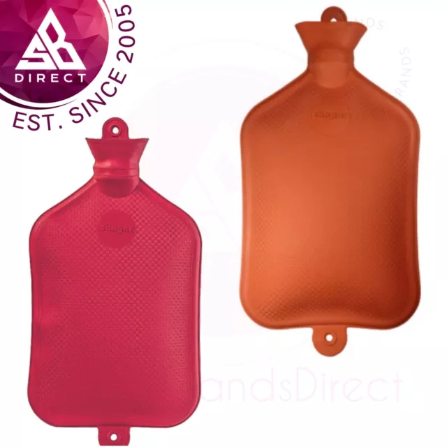 Sanger Rubber Hot Water Bottle with Hanging Hook Top & Bottom│Red/Orange│3 L│1pk