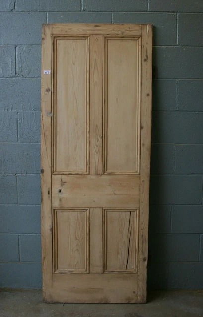 Door 29 1/2" x 77 1/2"   Pine Wooden Victorian Door 4 Panel Internal ref 314A