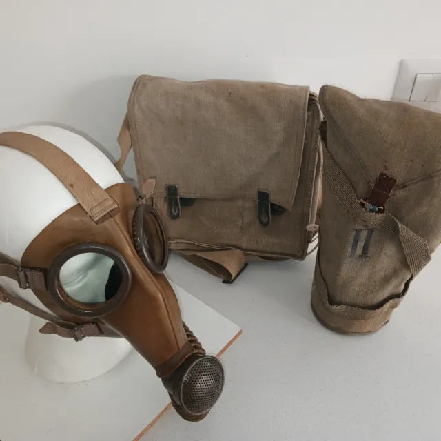 2Gas Mask Regio Esercito Maschera Antigas WW2 Gasmaske Masque A Gaz Mascara Gas