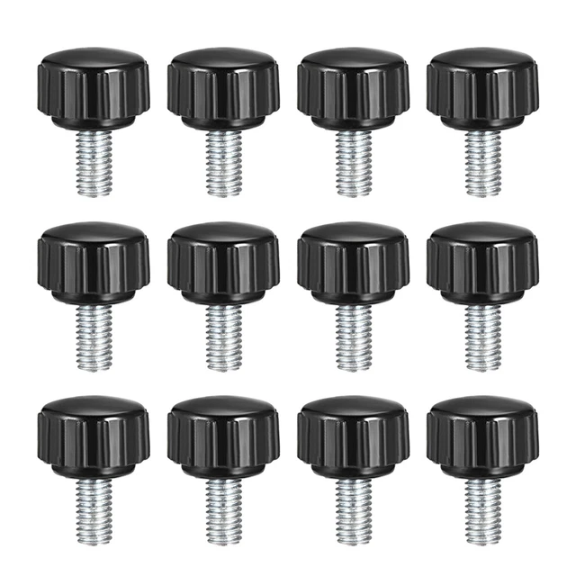 M5x10mm filetage mâle Élément serrage moleté Grip visser tête rond type PC 12