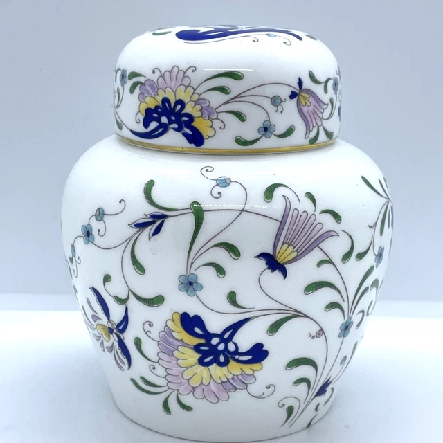 Weißer Koalport Knochen China Urne Ingwer Glas Blumen Festzug Design Dekor Ornament
