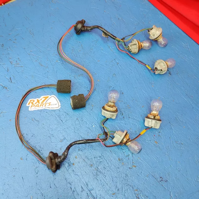 LHD, RHD (93 Red) BULBS SEIZED Taillight Harness Pair for Wiring and Grommet RX7