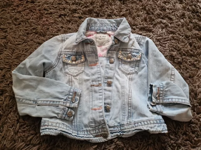 GIRLS NEXT LIGHT BLUE DENIM JACKET age 7/8 Yrs