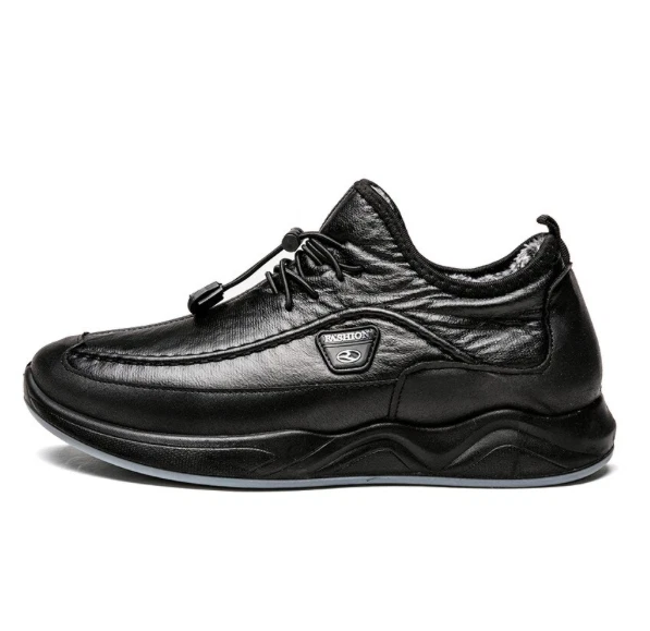Chaussures Hommes imperméables bottes cuir neige baskets chaudes hiver fourrées