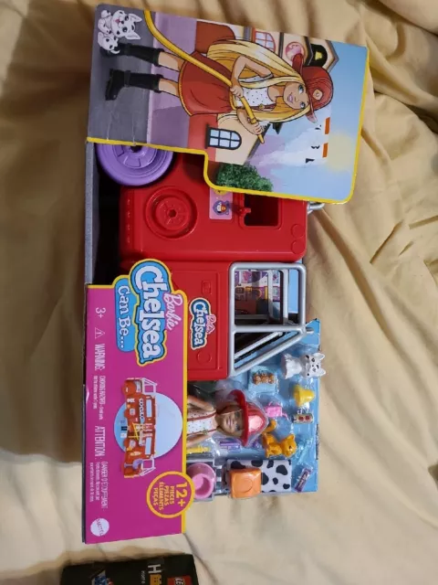 Brand New Barbie Chelsea Can Be Firetruck Playset 12+ Pieces