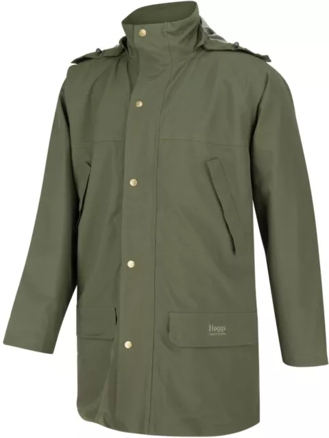 Hoggs of Fife - Mens Waterproof Jacket / Green King reinforced waterproof coat