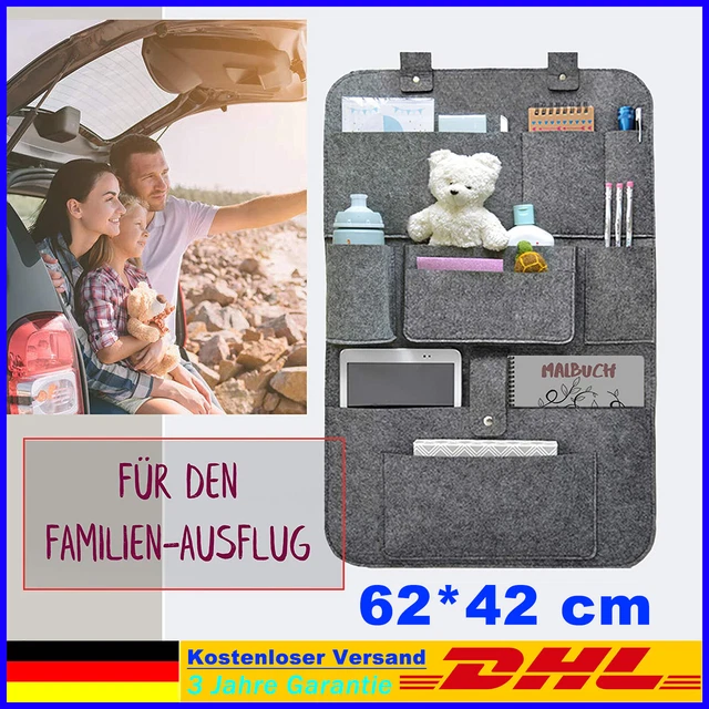 Premium Rückenlehnenschutz Auto Rücksitz Organizer Aufbewahrung Rücksitztasche