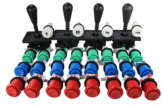 Happ Arcade Control Panel RGB Kit - 4 Player - Ultimate Joysticks Happ Arcade Control Panel RGB Kit - 4 Player - Ultimate Joysticks