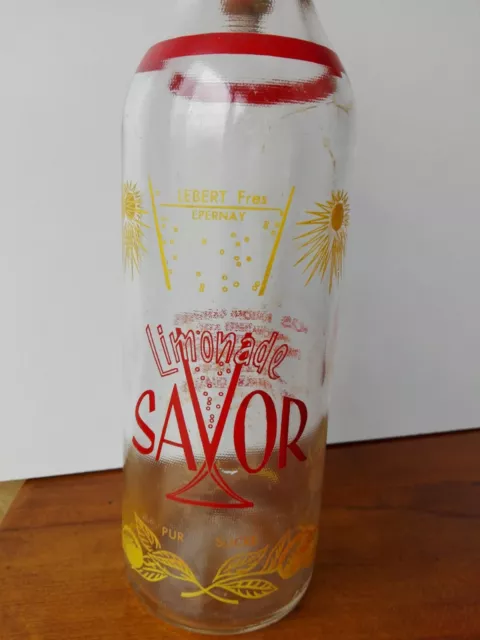 Bottle Screen Printing Lemonade Savor Vintage Bistro Creperie BAR 3.4oz