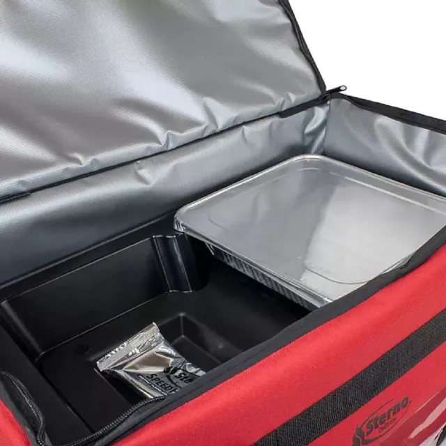 Sterno Red Catering &Delivery Leak-Proof Insulated Food Carrier Bag Extra Large