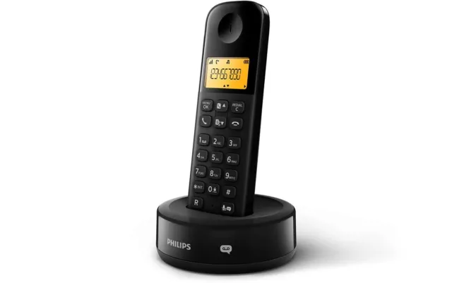 Philips D1651B/01 Schnurloses Telefon Kabelloses Haustelefon Anti Rutsch Griff