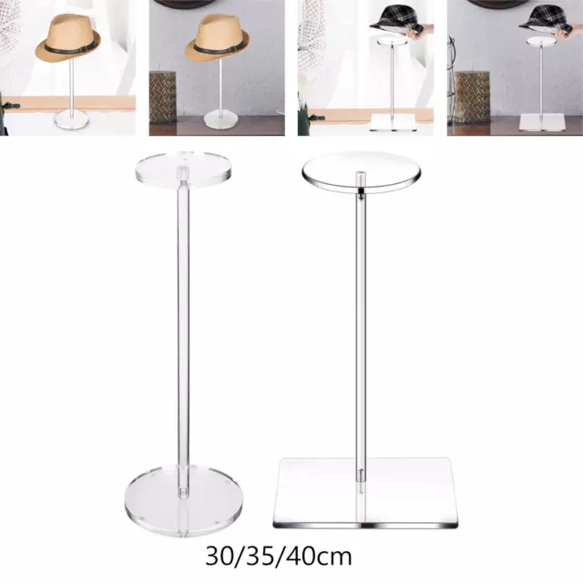 Acrylic Hat Stand Wig Display Rack Clear Organizer Round Acrylic Risers for Wig