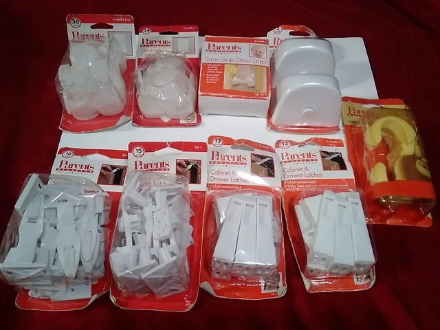 Lot Parents Magazine Child Safety Cabinet & Drawer Safety Latches, Outlet covers