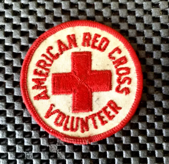 American Red Cross Volunteer Embroidered Sew On Only Patch 2 1/2"