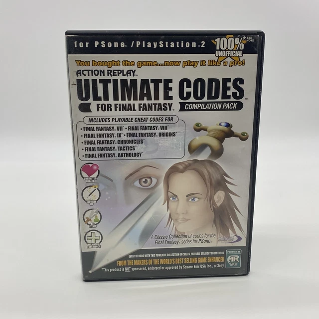 ACTION REPLAY ULTIMATE Codes Final Fantasy Compilation Pack PlayStation