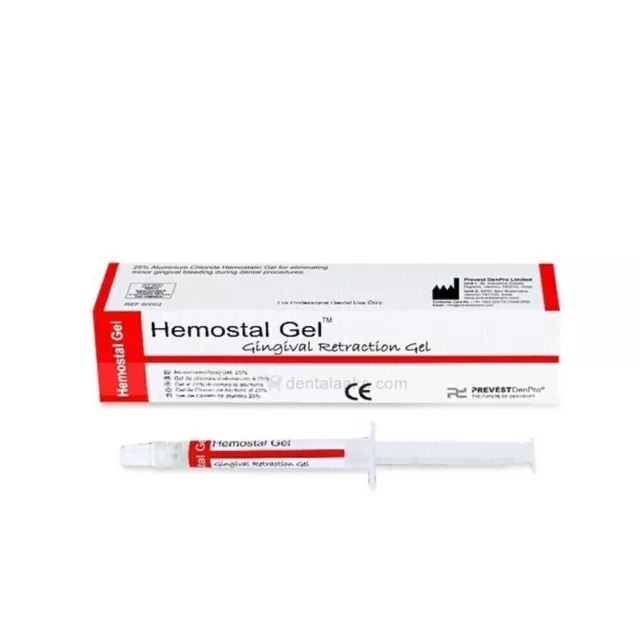 Paquete de 5 jeringas de gel hemostal dental 3 gm A gel de retracción gingival hemostático 2