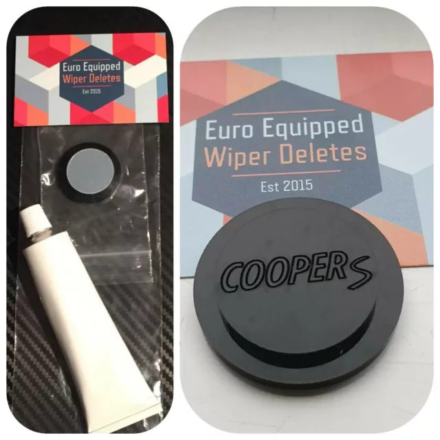 Cooper S engraved Wiper Delete Bung Dewiper Blank Mini R50 R53 Jcw GP 02-06
