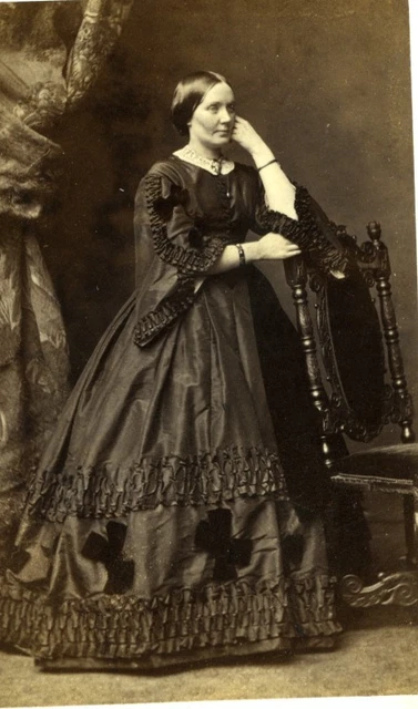 France Woman Fashion Second Empire Old photo 1865
