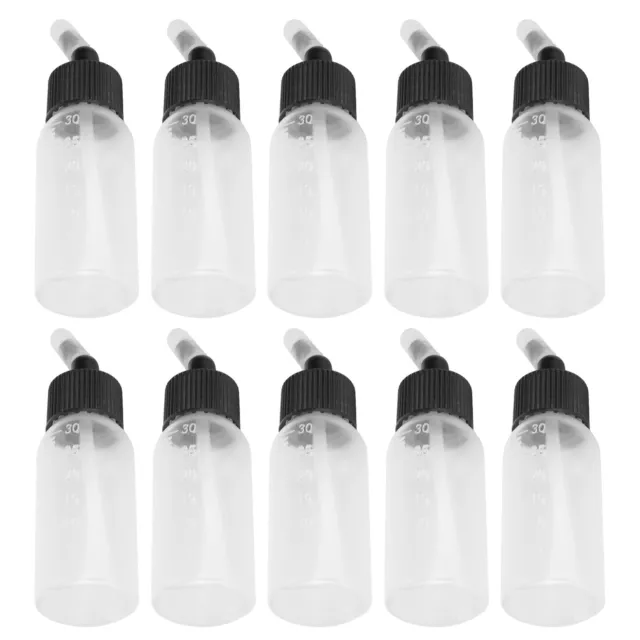 10 Stück 30ml Airbrush Flasche Blank Jars Pot Mit Saugpumpendeckel Spray ⊹