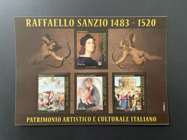 Foglietto Francobolli Raffaello Sanzio 2020 MNH Poste Italiane Filatelia Arte