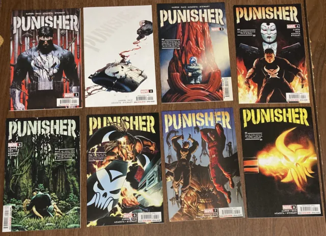 Punisher 2022 Marvel Comic Lot 1-8 solid run