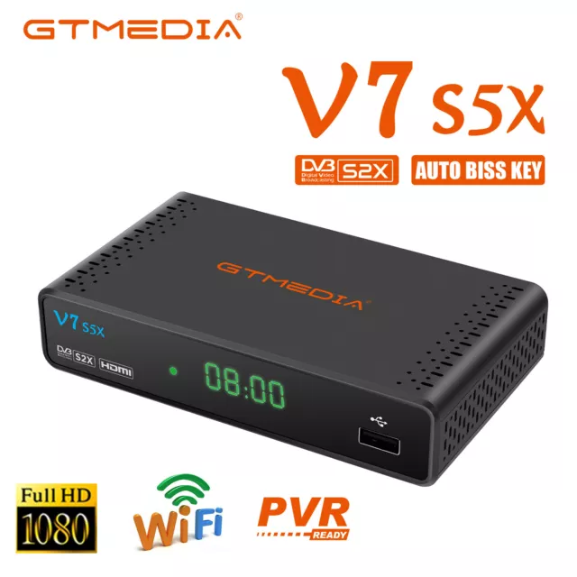 DVB-S2X Satellite TV Receiver Full HD Free To Air Dish Set Top Box PVR +USB Wifi