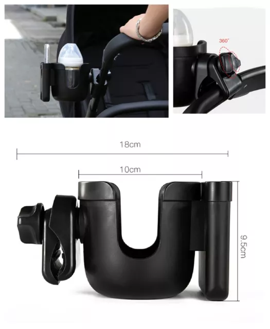 2 in 1 Kinderwagen Multifunktionale Tasse Handyhalterung für Fahrräder Rollstuhl
