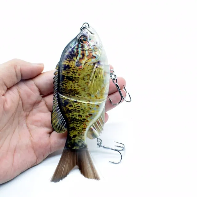 6" Fishing Lure Swimbaits Hard Bait Crankbait Sunfish Pike Muskie Bass Bait 2