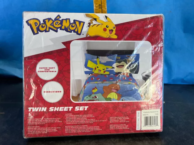 Juego de sábanas de microfibra súper suave para niños Pokémon Anime, doble, por Franco 2022