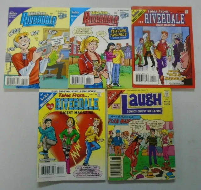 Archie Riverdale Digests lot 5 different issues avg 8.0 VF