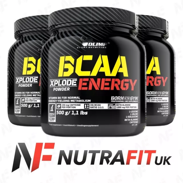 OLIMP BCAA XPLODE ENERGY POWDER pre-workout caffeine beta-alanine vit. B6 500g