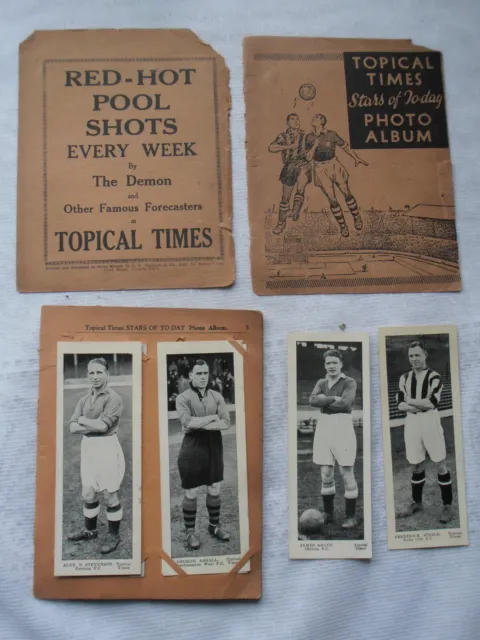 Football cards Complete set 24 TOPICAL TIMES - Long P24 Cards 1938 with Booklet
