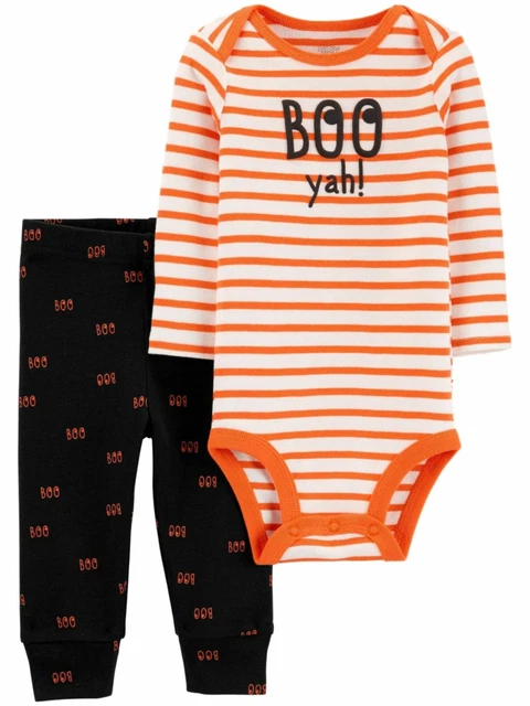 Carters Infant Boys 2-Piece Boo Yah! Halloween Bodysuit & Pants Outfit Set 12M