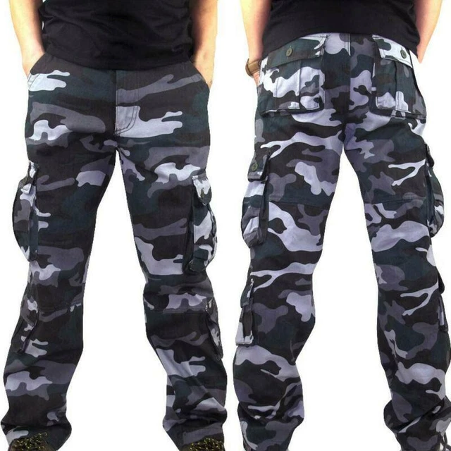 Pantalon Cargo Camouflage Pour Homme - 8 Motifs Différents - Taille 32/32 - Polycoton Résistant