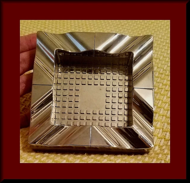 ⭐️Vintage 1990s CAMEL or Marlboro silver ashtray