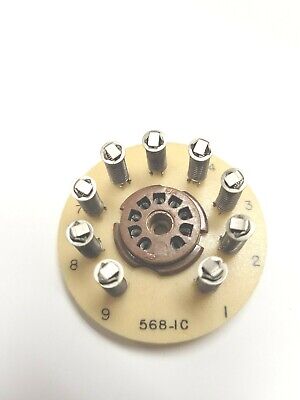 9 PIN vacuum tube TEST SOCKET / VECTOR / 568-1c ( 1pc) w/pogo pins free shipping