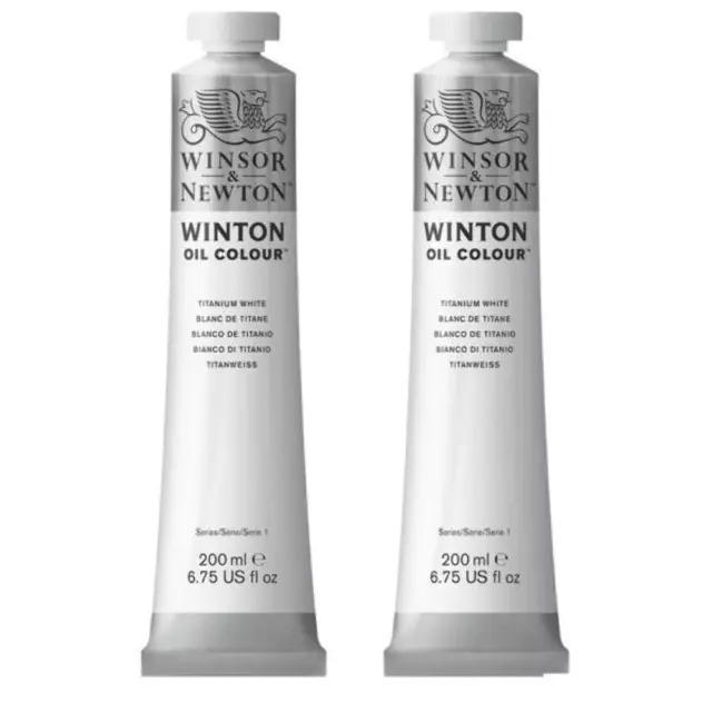 Winsor Newton Winton Ölfarbe - 200ml - Doppelpack - Titanweiß