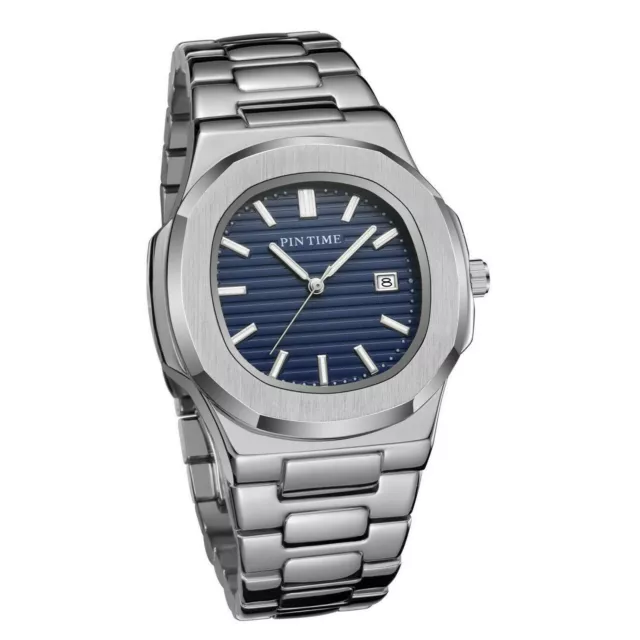 Montre homme en acier inoxydable montres à quartz montre-bracelet de luxe