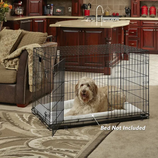 Extra Large Dog Crate Kennel 48"/42"/36"/30" Folding Pet Cage Metal US SHIP 2