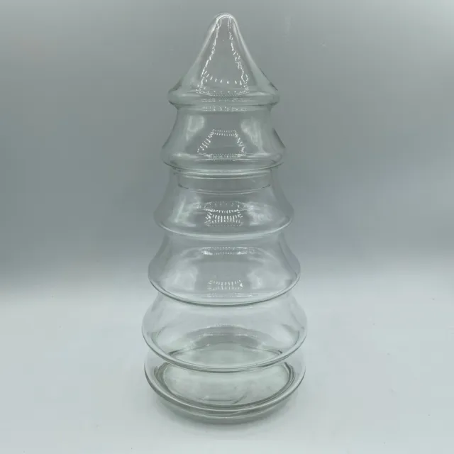 "Bote vintage de árbol de Navidad de vidrio transparente de 10"""