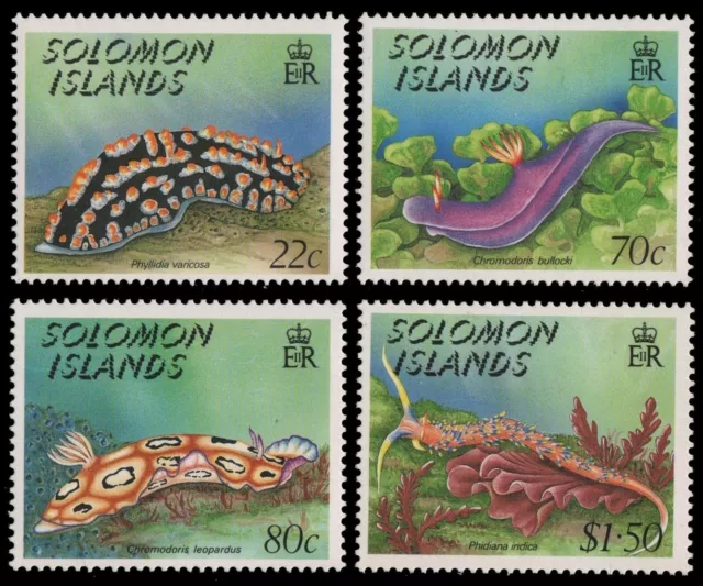 Salomoninseln 1989 - Mi-Nr. 704-707 ** - MNH - Meeresschnecken / Marine snails