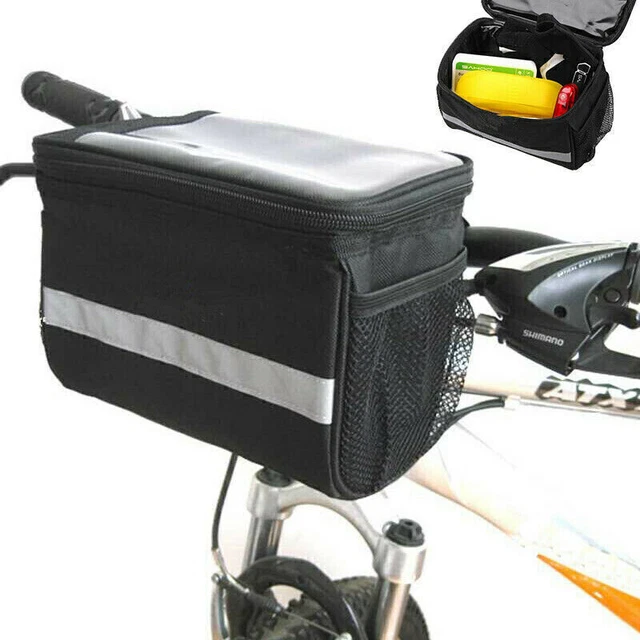 Borsa Anteriore Per Scooter E Bici In EVA Impermeabile - Porta Oggetti Per Manubrio - Nero - Adatta Per Cellulare, Power Bank E Attrezzi - 3