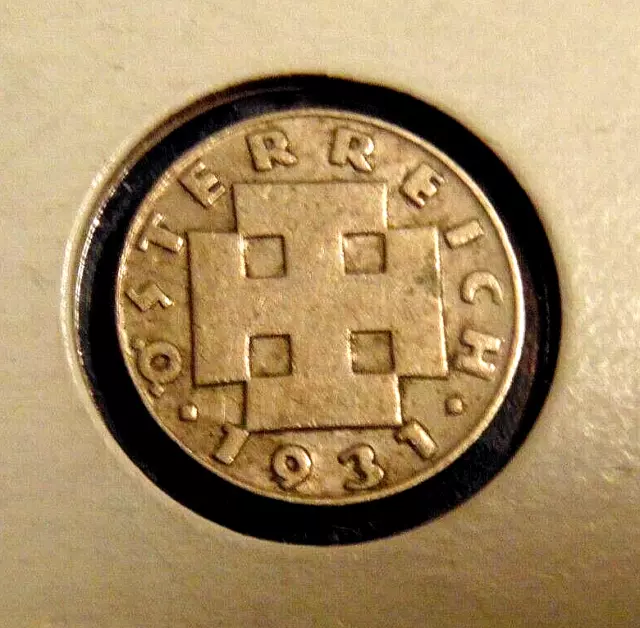 Austria 1931 5 five GROSCHEN coin