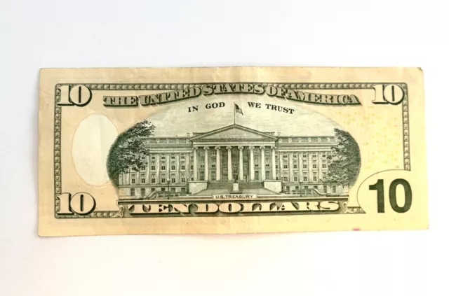 US TEN DOLLAR PALINDROME Pattern NOTE 2017 SERIES CIRCULATED