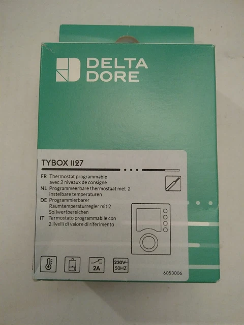 Thermostat programmable pour chaudière ou PAC Tybox 1127 - Delta Dore